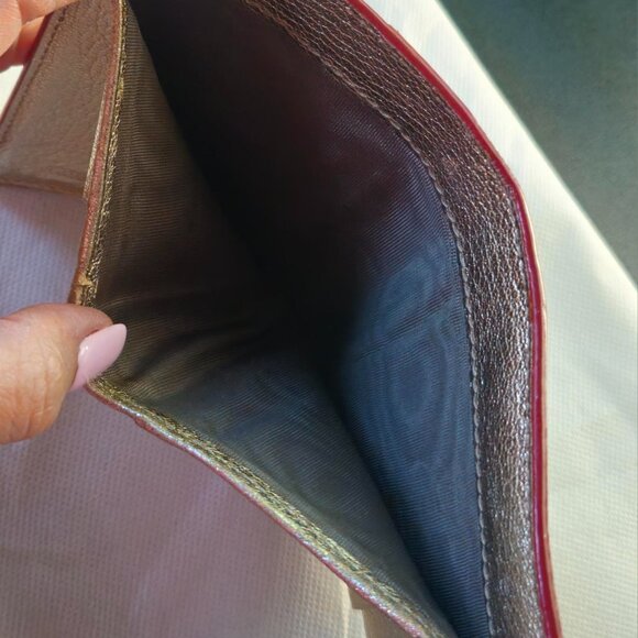 Miu Miu Madras Forever Glitter Leather Heart Wallet - Picture 5 of 5